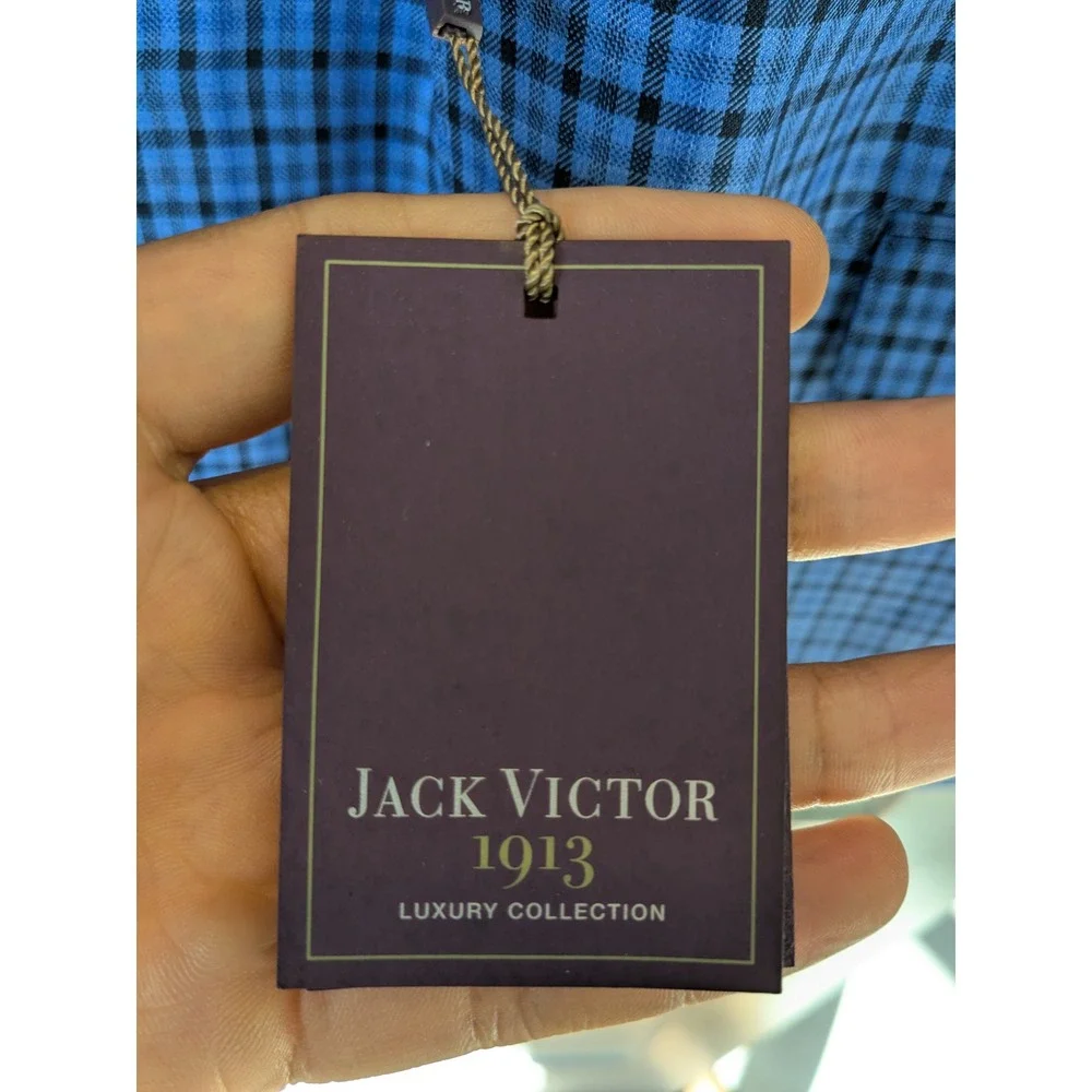 NWT Jack Victor‎ 1913 Luxury Collection Blue Plaid Blazer 40R Made in Canada